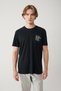 Men's Anthracite Crew Neck Printed Soft Touch Regular Fit T-Shirt A41Y1136