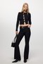 Fitted Crew Neck Ribbed Camisole Long Sleeve Crop Basic T-Shirt I9563Ax26Au - 2