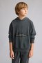 Oversized Hooded Kangaroo Pocket Washed Effect Sweatshirt for Boys I0679A826Au