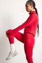 Warmtech Warmtech Recovery High Waist Soft Fleece Inside Waist Hugging Basic Sports Leggings W8206Az26 - 2