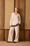 6653 - Stylish Comfortable Loose Viscose Soft Modal Fabric Peach Fabric Garnished Zippered Hooded Women's Set