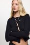 Fitted Crew Neck Ribbed Camisole Long Sleeve Crop Basic T-Shirt I9563Ax26Au - 4