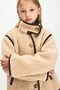 Ultra Soft Wrinkle-Free Stand Collar Button Closure Plush Coat H3183A826Au - 3