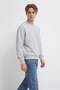 Men's 3 Thread Organic Trend Light Gray Sweatshirt - 3