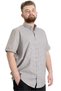 Mode XL Large Size Men's Shirt Plaid Short Sleeve 23301 Dark Coffee - 2