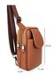 Men's Tan Color Shoulder Bag Chest Bag Body Bag Handbag - 5