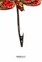 Christmas Ornament Butterfly Figure with Clip Red Gold 20 cm - 4