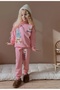 Girls' 3-Thread 100% Cotton Jersey Colorful Tracksuit Set