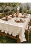 İnci Dertsiz Vanilla Light Beige Ruffled Tablecloth - 5