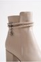 Winter's Approach Women's Zippered Flag Heel Boots with Rope Accessories - 8