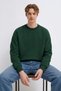 Men's 3 Thread Organic Trend Dark Green Sweatshirt - 2
