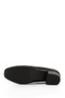 Women's Black Patent Leather Blunt Toe Short Thick Heeled Genuine Leather Shoes - 6
