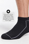3 Pack Black Men's Sports Cotton Seamless Flexible Bootie Socks - Premium - 2