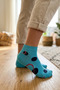 3-Piece Mixed Color Women's Cotton Patterned Seamless Towel Sole Booties Socks - Premium - 6