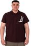 Fashion XL Large Size Men's T-Shirt Polo Sea Bound U25303 Plum - 2