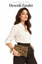 Nora Women's Portfolio Handbag - Patterned Clutch Bag with Wrist Strap - 5