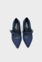 Susann Pointed Toe Thick Medium Heel Strappy Suede Women's Shoes - 5
