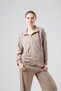 Piping and Grass Detailing on the Pants, Slit Modal Fabric Tracksuit Set - 2