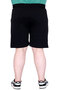 Mode XL Large Size Men's Shorts Single Jersey 25501S Black - 4