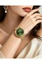 Ferrucci̇-(Gold Color) Women's Mesh Cord Green Inner Dial Wristwatch