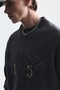 Oversize Printed Crew Neck Sweatshirt - 4