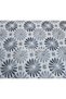 Transparent Overlay Motif Lacework Look Small Daisy Floral Pattern Wavy Scalloped Edge Square Pvc Oilcloth Tablecloth - 4