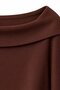 Women's Coffee Boat Neck Off-Shoulder Loose Blouse Wide Leg Pants Two-Piece Set Hzl26S-Wm234 - 5