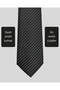 Gray Striped Black Slim Tie – 7 cm Wide - 2