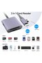قارئ بطاقات SD وMicro SD ثنائي الواجهة 3 في 1 لأجهزة iPhone وiPad مع محول USB-C وLightning، سريع النقل للبيانات - 2
