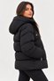 Women's Oversize Hooded Puffer Coat Black Cty-Çtn-6976 - 4