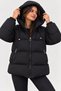 Women's Oversize Hooded Puffer Coat Black Cty-Çtn-6976