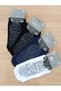 Pi̇lates Umre Non-Slip Sole Half Socks 4 Pairs