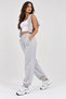 Women's 2 Thread Compact Combed Cotton Bird Printed Gray Sweatpants with Elastic Cuffs Cty-Çtn-60103 - 2
