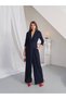 Women's Maris Long Sleeve Wide Leg Jumpsuit with Waist Belt - 5
