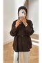 Women's Front-Seamed and Buttoned Waist-Tied Hijab Modal Shirt - Plum - 4