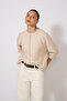 Buttoned Knit Sweater with Sewing Details Stone - 2