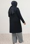 38501 Large Size Basic Combed Cotton Tunic - Black - 5