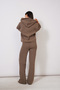 Tricoted Suit with Hood and Terry Fabric in Mink Color - 6