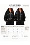 Black 3 Threaded Iron Zipper Oversize Waist Length Sweatshirt - 3