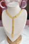 Gold Color Fish Scale Pattern Design Y Necklace (40cm) - 4