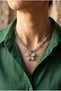 Handmade Special Design Necklace with Broken Natural Stones and Butterfly Figures - 5