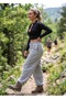 Black Half Zipper Slimfit Crop Top Ribbed Camisole Long Sleeve Basic Sports T-Shirt - 2