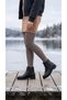 Cream Side Buckle Zippered Leather Look Short Classic Women's Booties - 7
