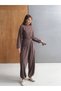 Women's Vera Imported Denim Effect Cupra Tencel Detachable Belted Bottom and Top Set with Leg Stoppers - 3