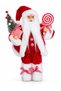 New Year's Santa Claus Figure 30 cm Decorative Ornament with Tree and Candy Lollipop Detail - 5
