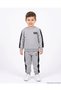Boys' Winter 3-Thread Ribbed Print Detailed Thick Tracksuit Set for Ages 2-3-4-5-6 - 3