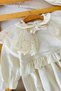 Lace Collar and Ruffle Detailed Bowknot Baby Girl 3-Piece Romper Set - Cream - 3
