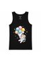Cosmic Kitty Adventure – Cute Astronaut Cat & Planet Balloons Graphic Tank Top