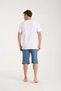 Men's Pocketed Cotton Combed Shorts Indigo - 6