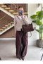 Double Zippered Wool Textured Knitted Cardigan - 7